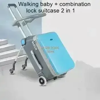 2-in-1 Kid's Ride-On Suitcase Trolley Bag