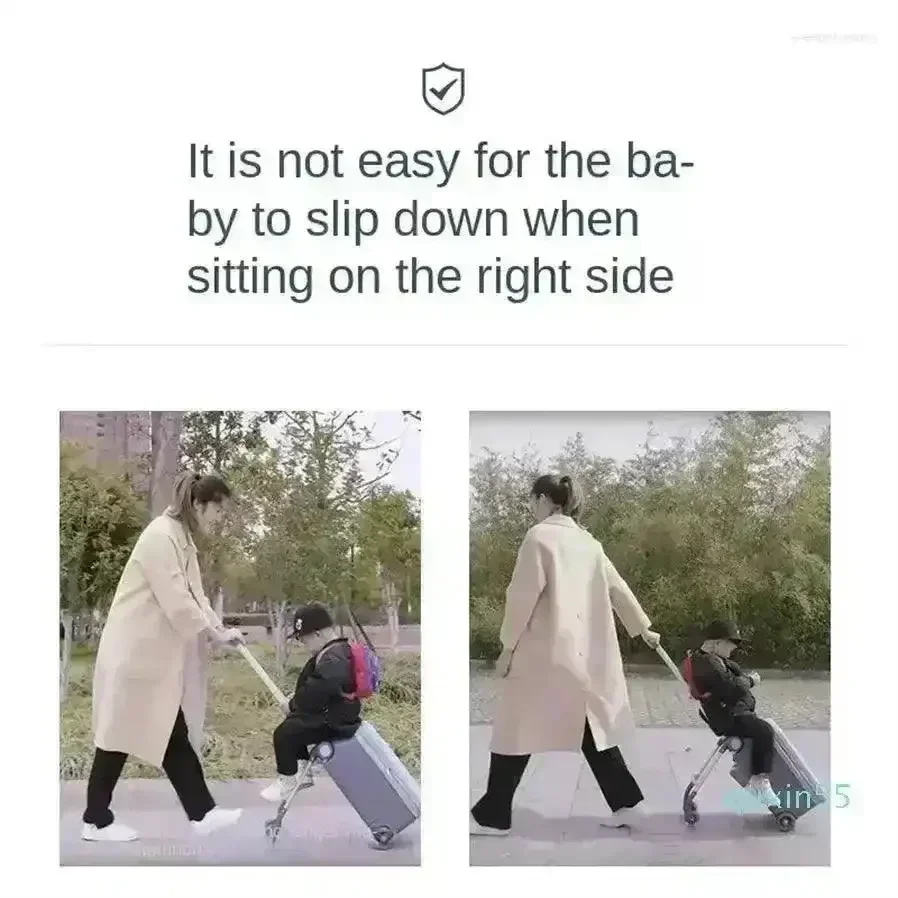 2-in-1 Kid's Ride-On Suitcase Trolley Bag - Image 3