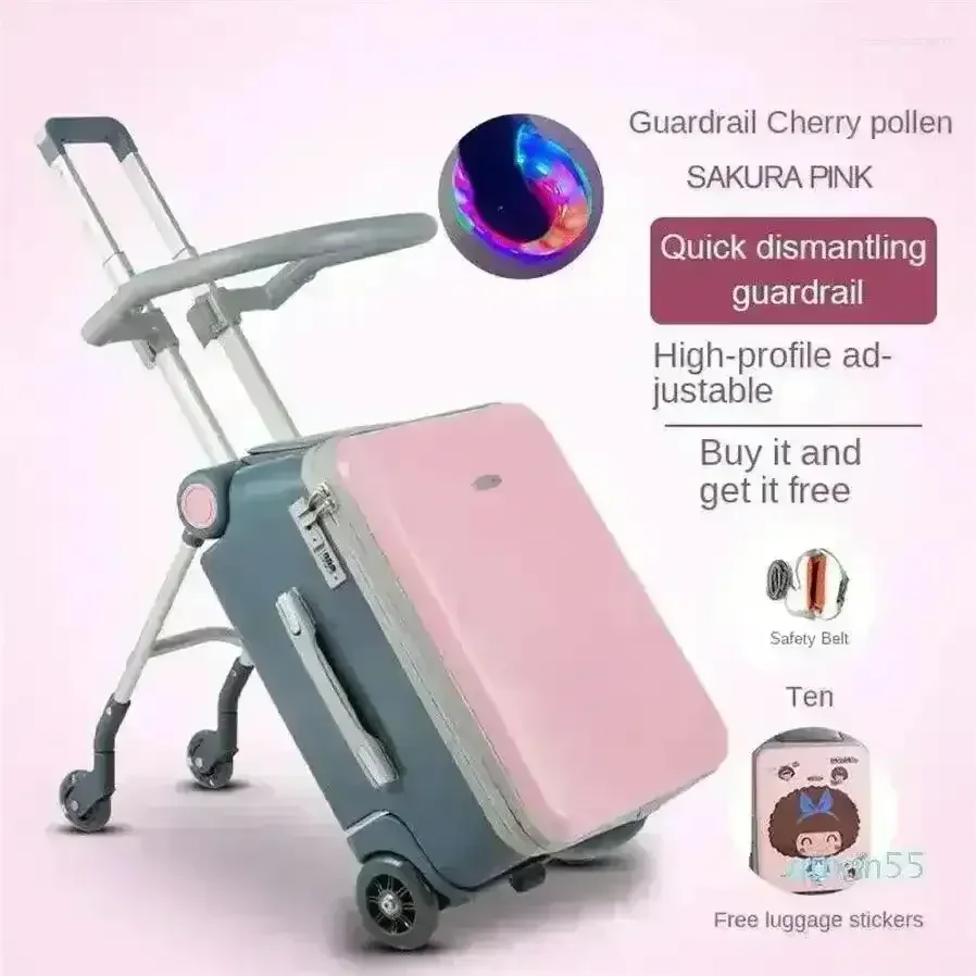 2-in-1 Kid's Ride-On Suitcase Trolley Bag - Image 8
