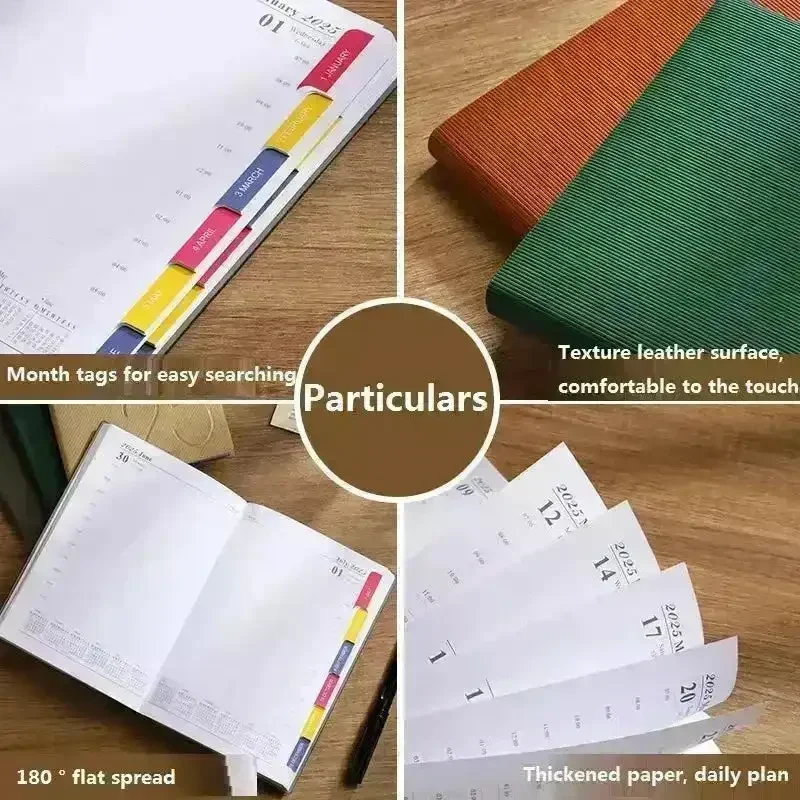 2025 Leather Textured Yearly Planner - Image 4