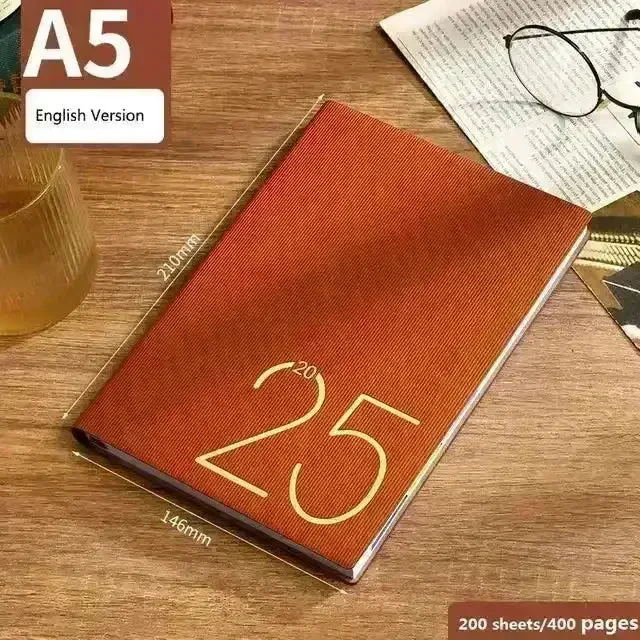 2025 Leather Textured Yearly Planner - Image 6