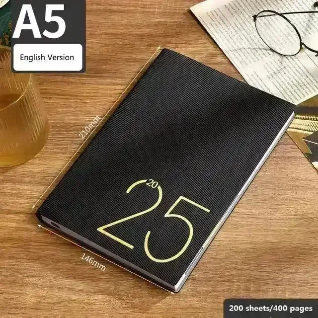2025 Leather Textured Yearly Planner - Image 8