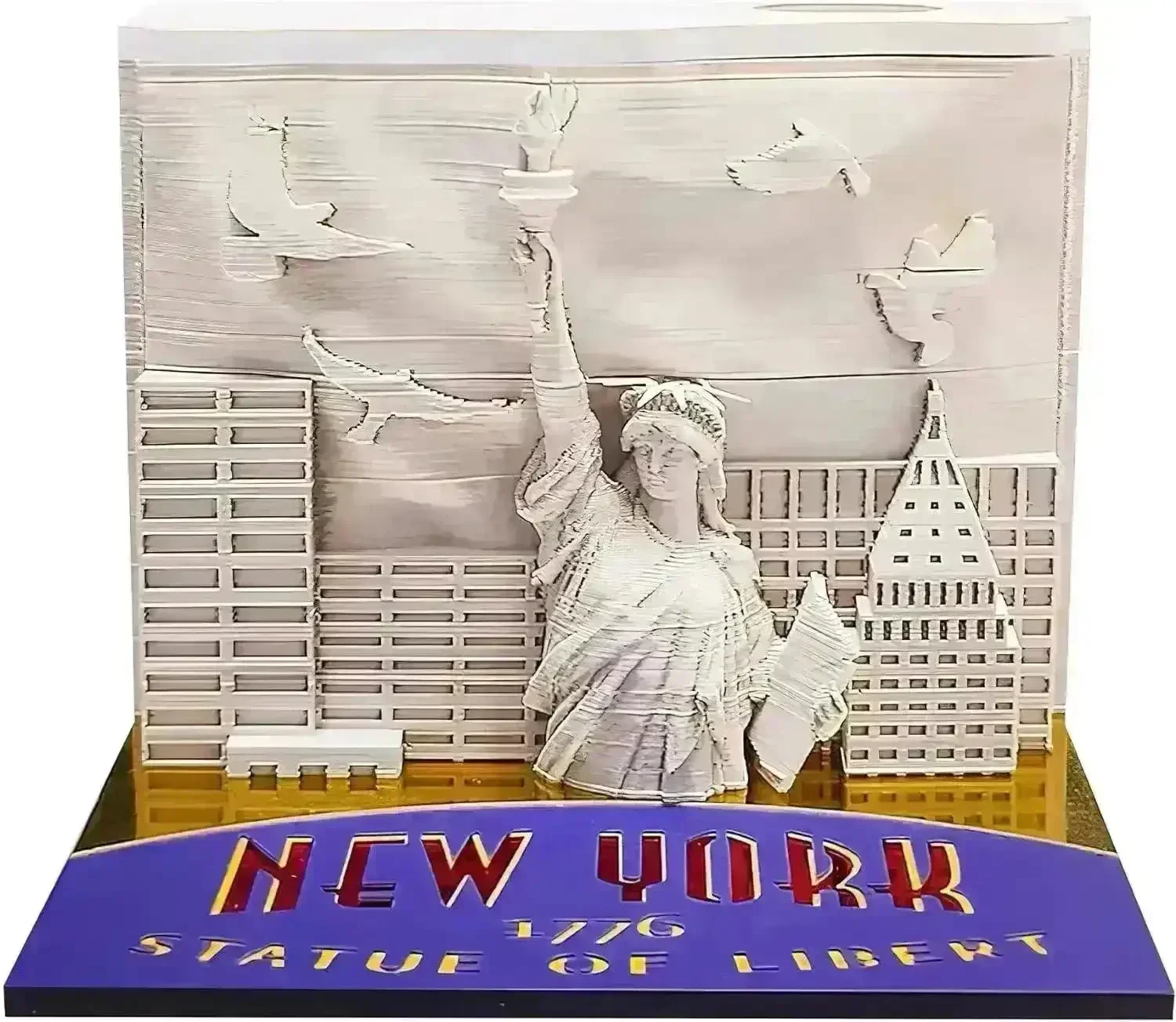 3D Art Rip Away Mountain Faces Memo Calendar - Image 12