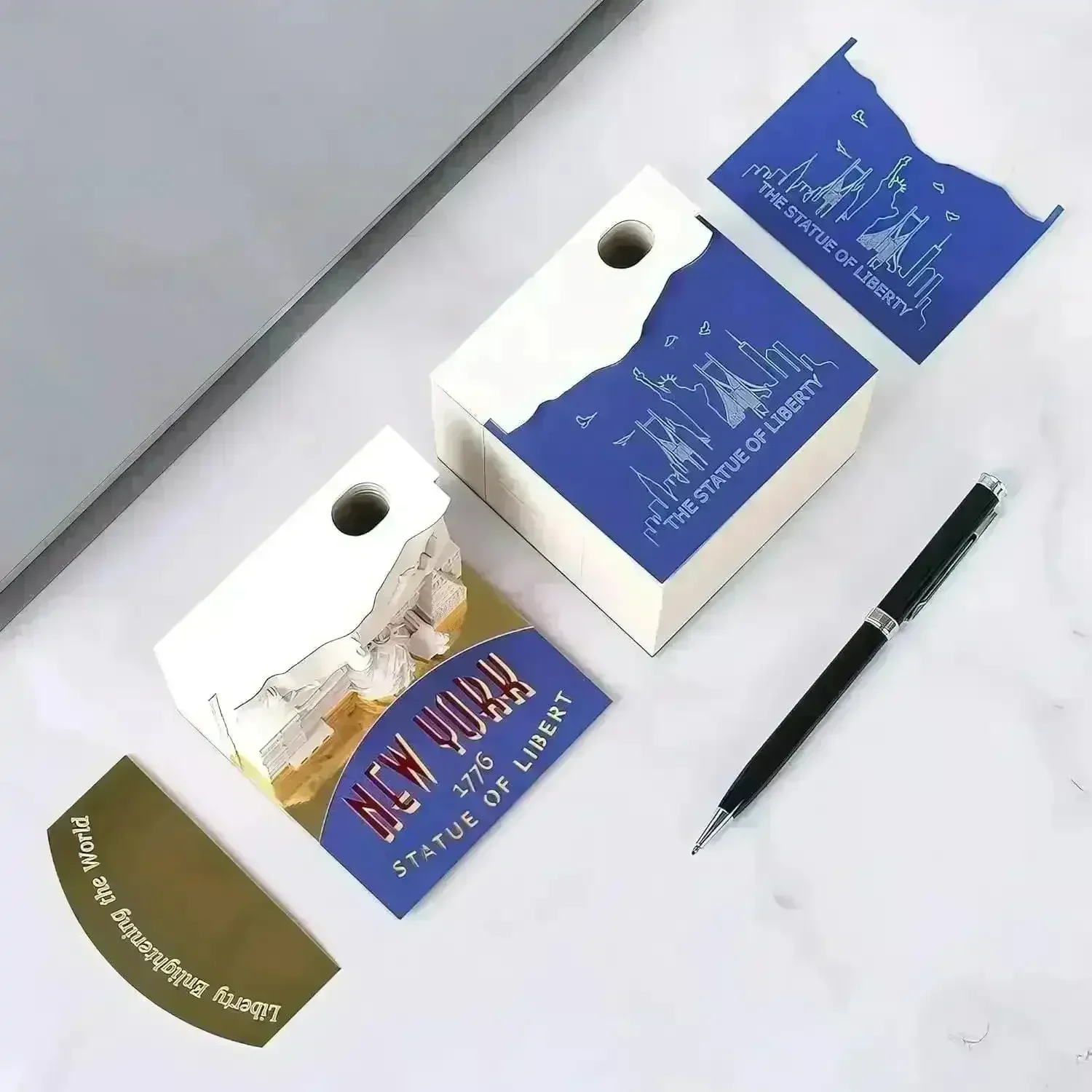 3D Art Rip Away Mountain Faces Memo Calendar - Image 6