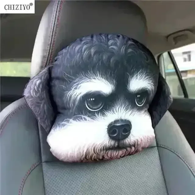3D Cat & Dog Headrest Cushions with Seatbelt Covers - Image 7