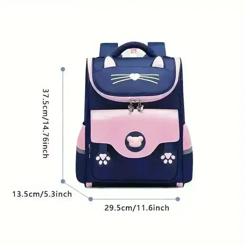 3D Cat Themed Burden Reducing Waterproof Backpack - Image 10