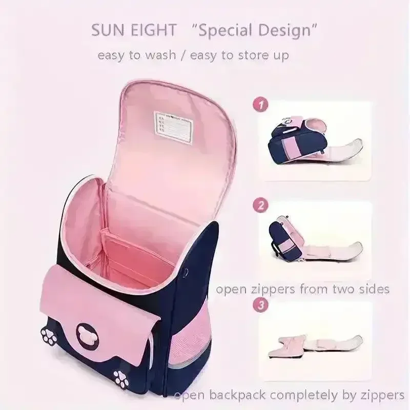3D Cat Themed Burden Reducing Waterproof Backpack - Image 9