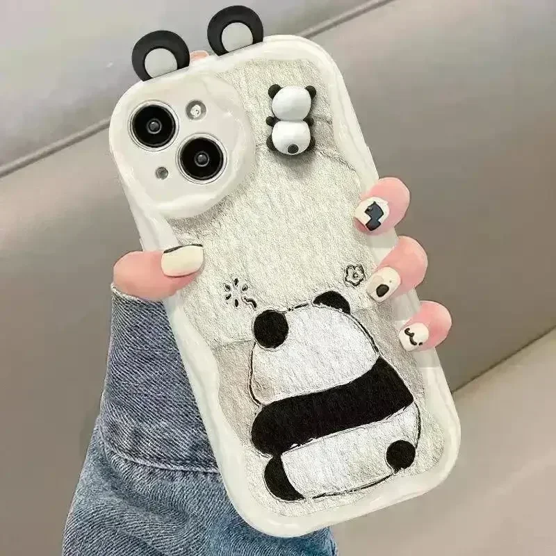 3D Cute Couple Panda Phone Case (For Samsung) - Image 4