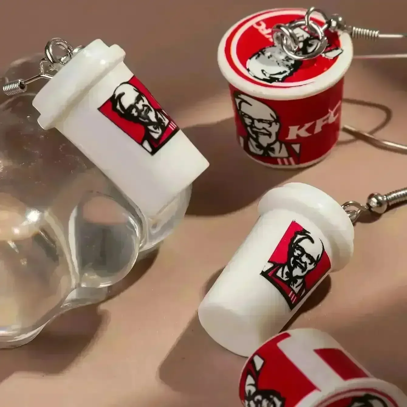3D KFC Dangle Earrings - Image 2