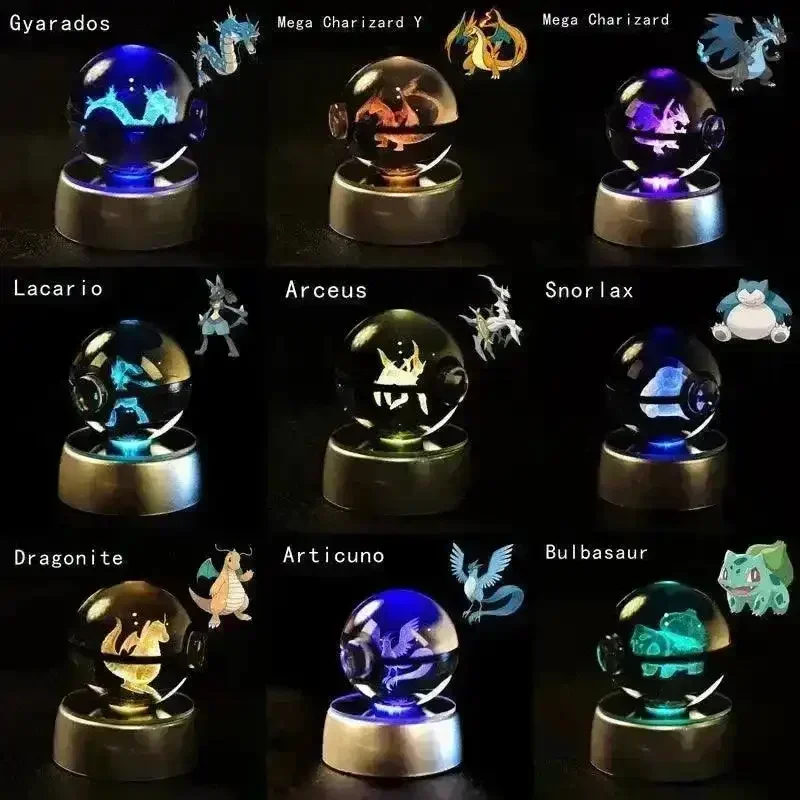 3D Pokimoen Crystal Pokeball Night Lamp - Image 4