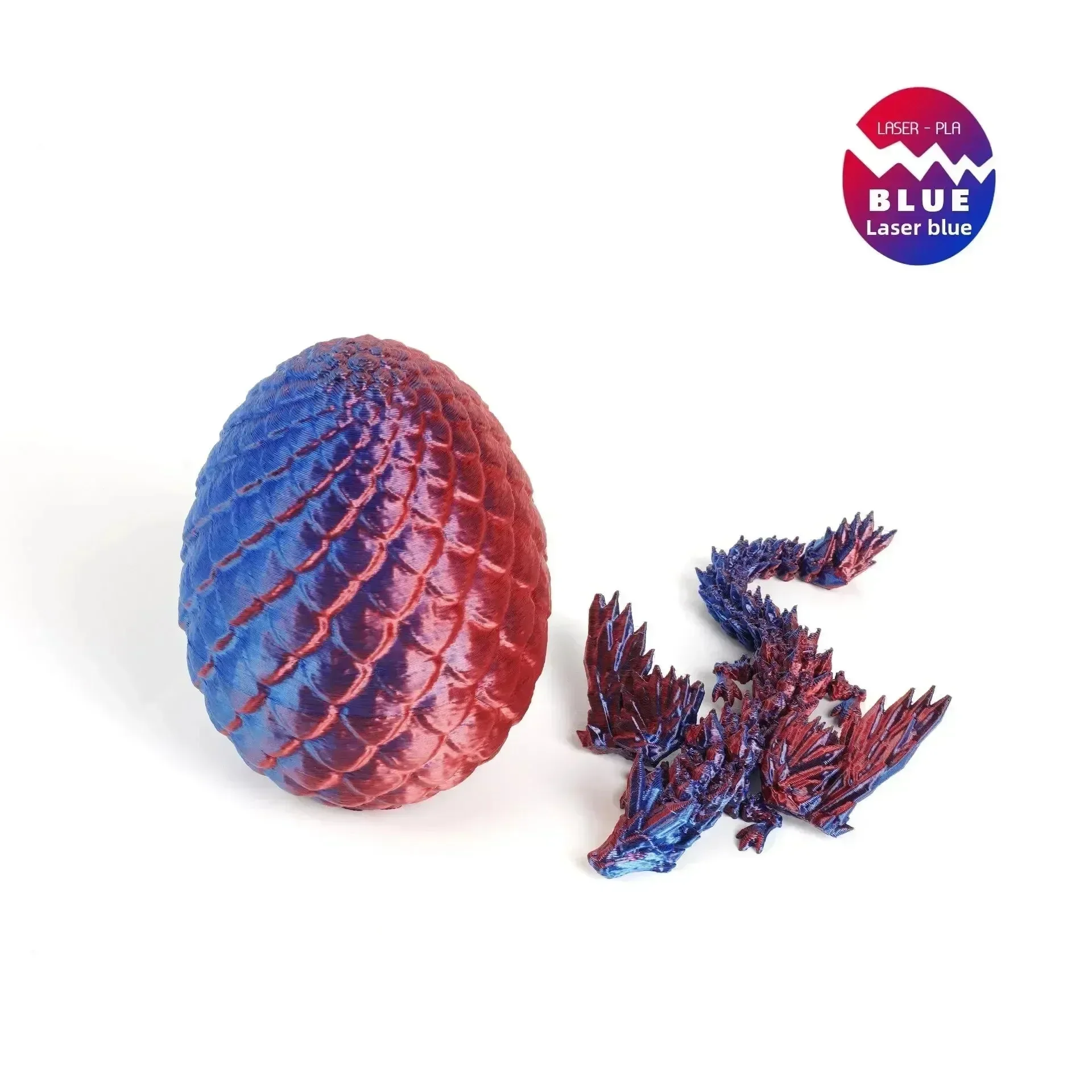 3D Printed Gradient Flying Dragon With Egg - Image 20