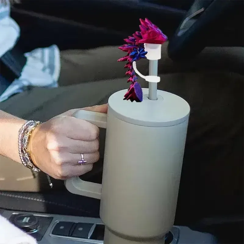 3D Printed Mini Dragon Straw Topper For Tumblers - Image 5