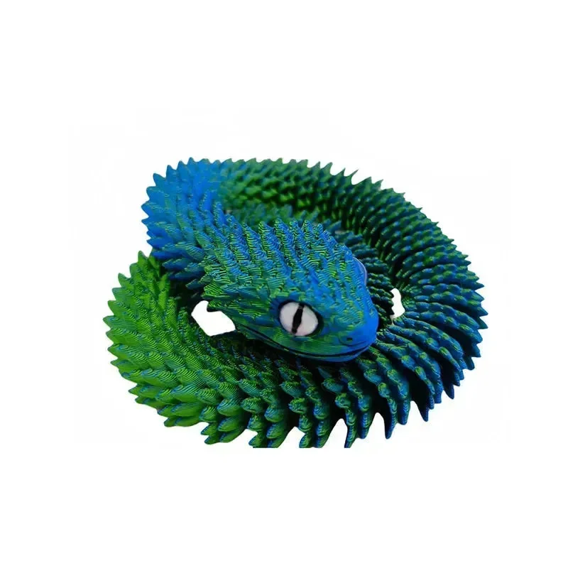 3D Printed Snake Figurine Movable Joint Model - Image 21