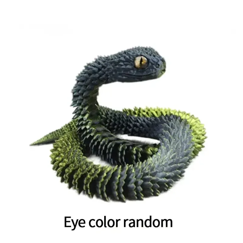 3D Printed Snake Figurine Movable Joint Model - Image 22