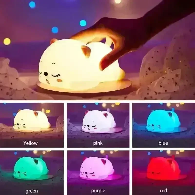 3D Silicon Cute Cat Night Lamp - Image 6