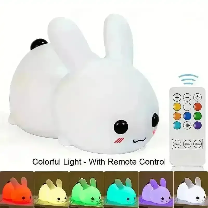 3D Silicon Cute Rabbit Night Lamp - Image 11