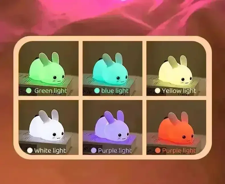3D Silicon Cute Rabbit Night Lamp - Image 12