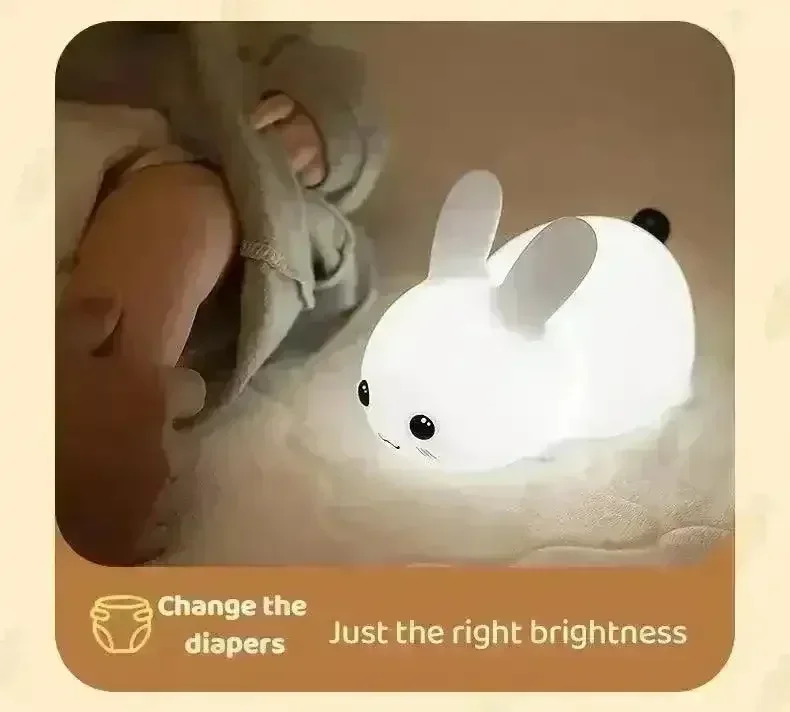 3D Silicon Cute Rabbit Night Lamp - Image 7