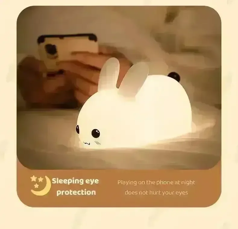 3D Silicon Cute Rabbit Night Lamp - Image 8