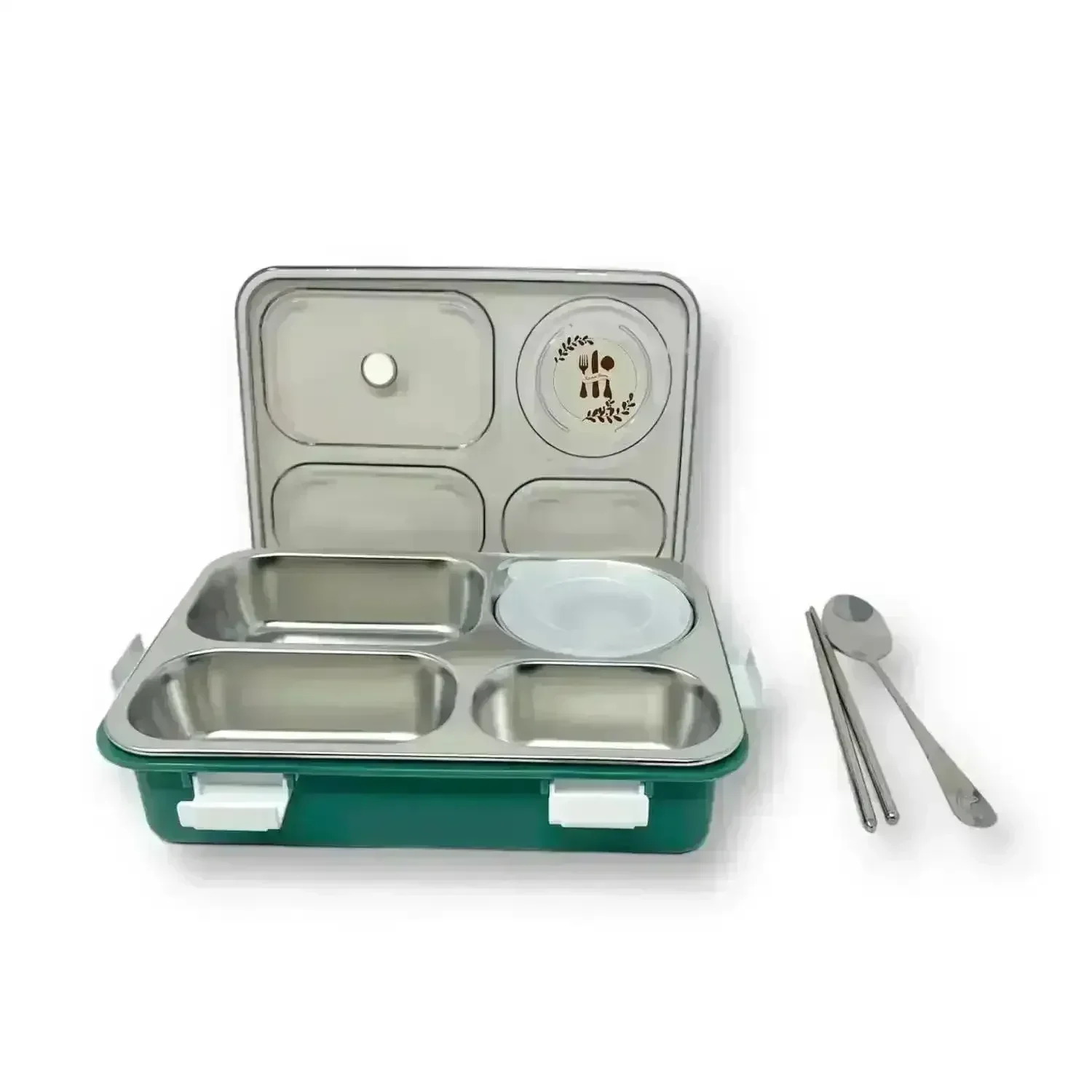 4 Compartment Insulated Steel Lunch Box (900 ml) - Image 11