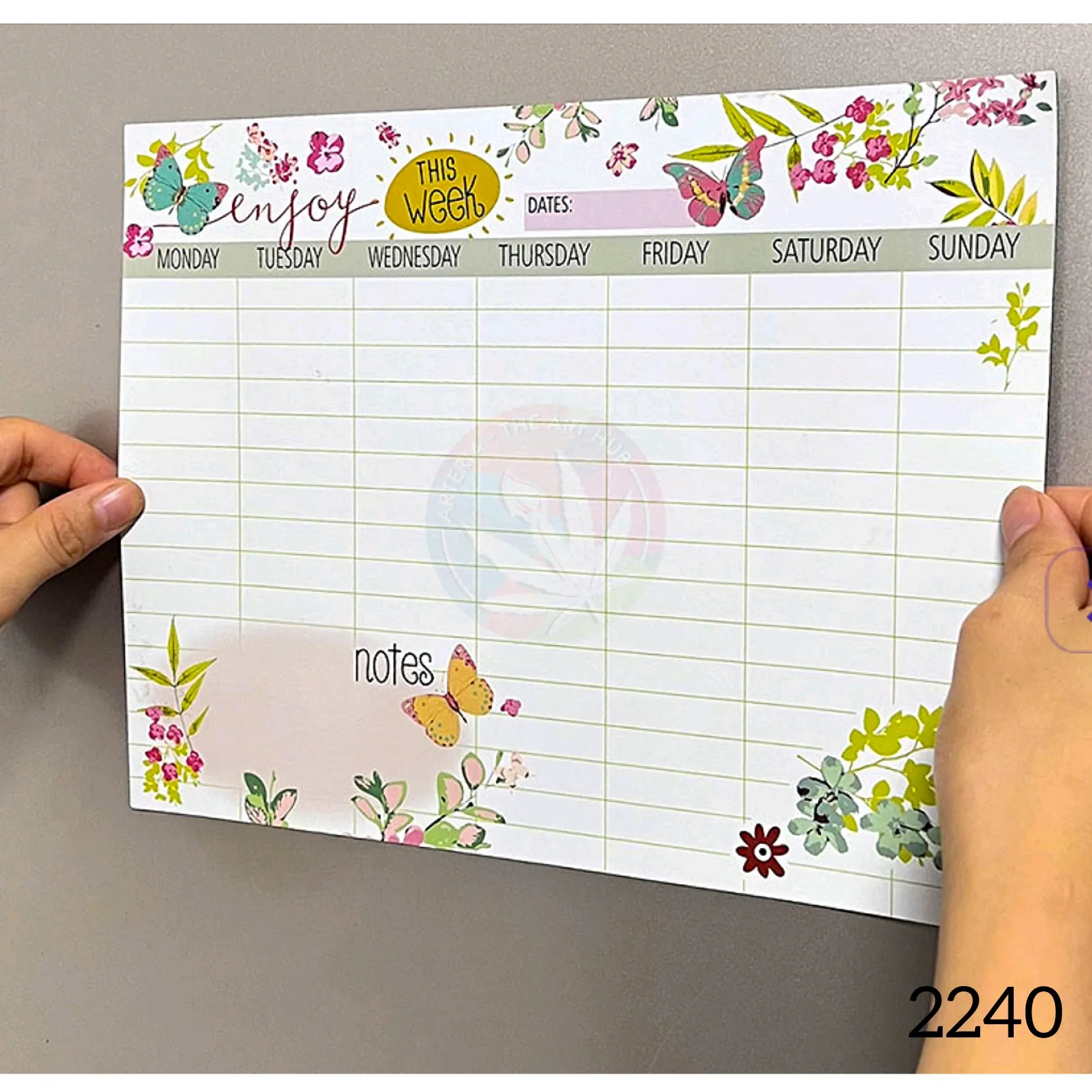 A3 Magnetic Floral Weekly Planner - Image 2