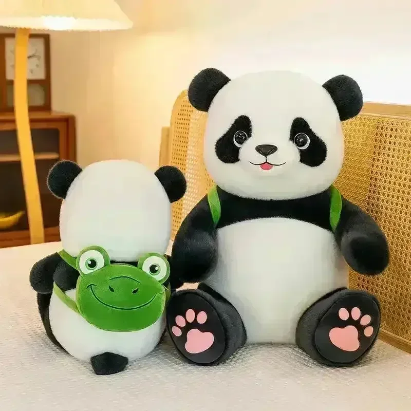 Adorable Panda Frog Backpack Plush Toy - Image 3