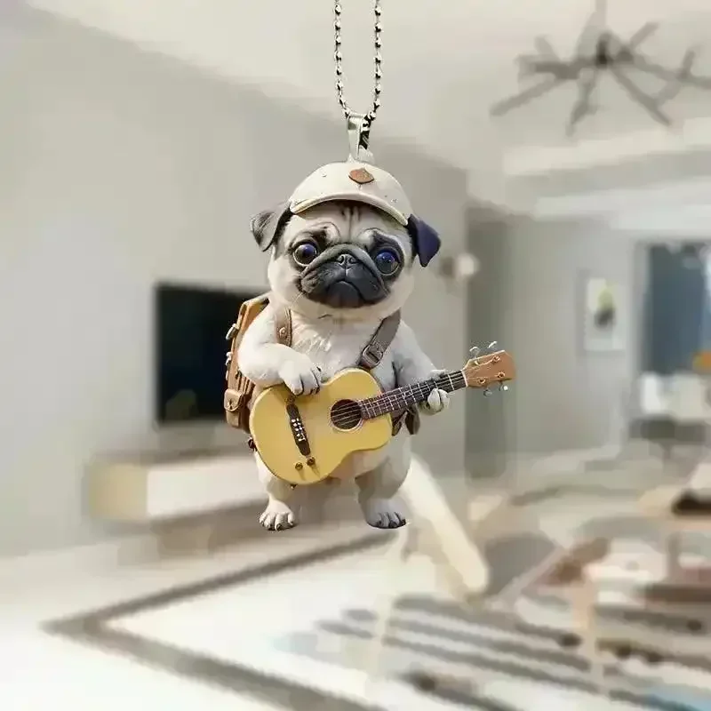 Adventure Pug Tales Acrylic Keychain - Image 2