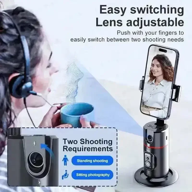 AI Smart Gimbal 360° with Auto Face Tracking - Image 5