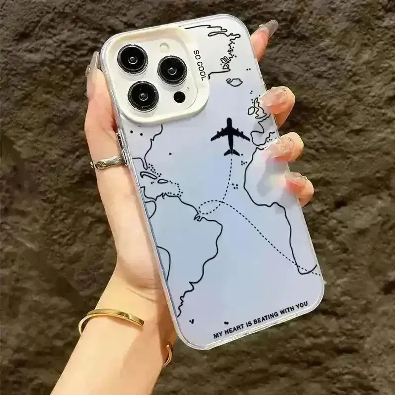 Airplane Route Design Phone Case (For iPhones) - Image 2