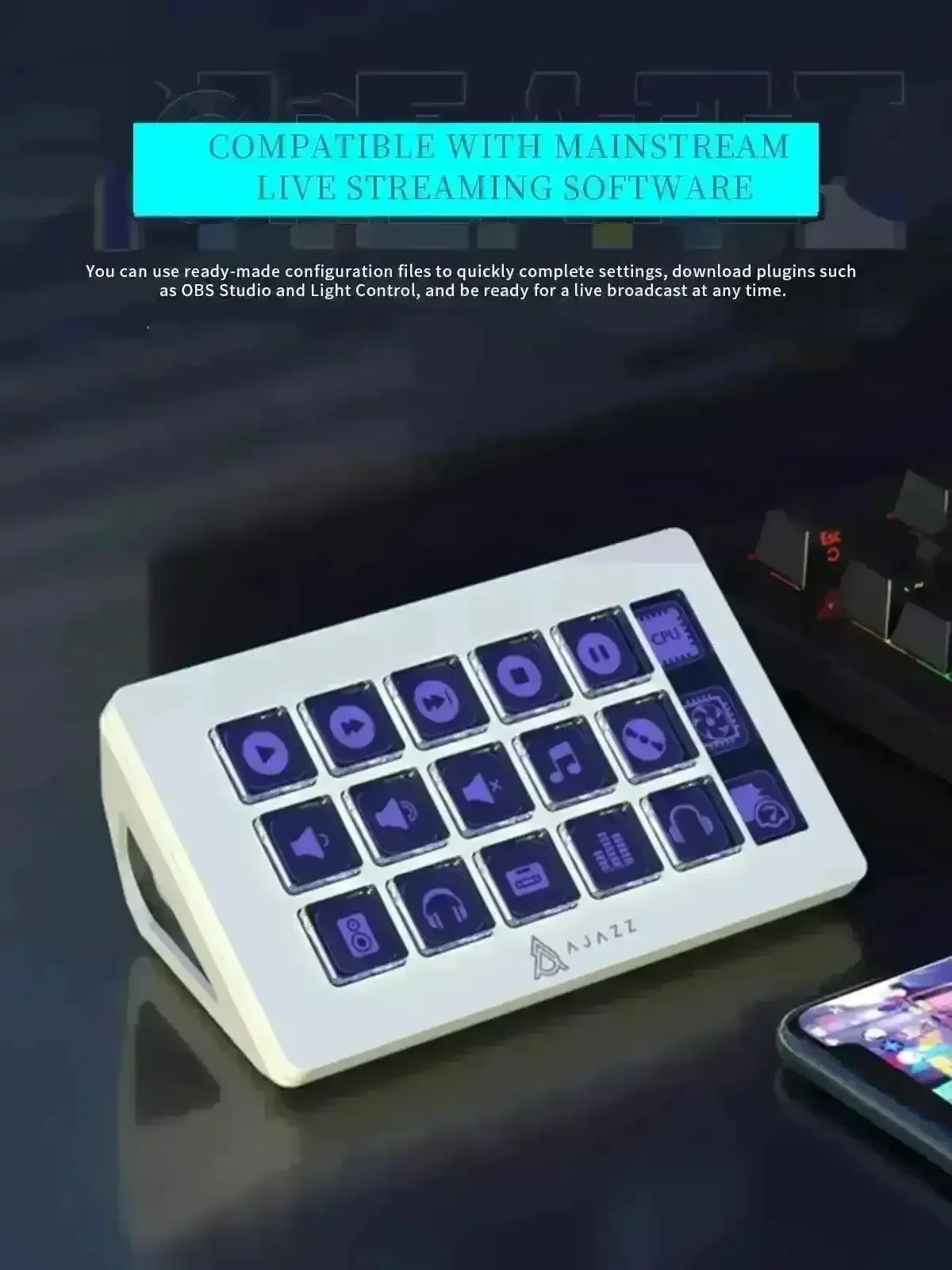 Ajazz AKP153E Multifunctional Desktop Console Panel - Image 6