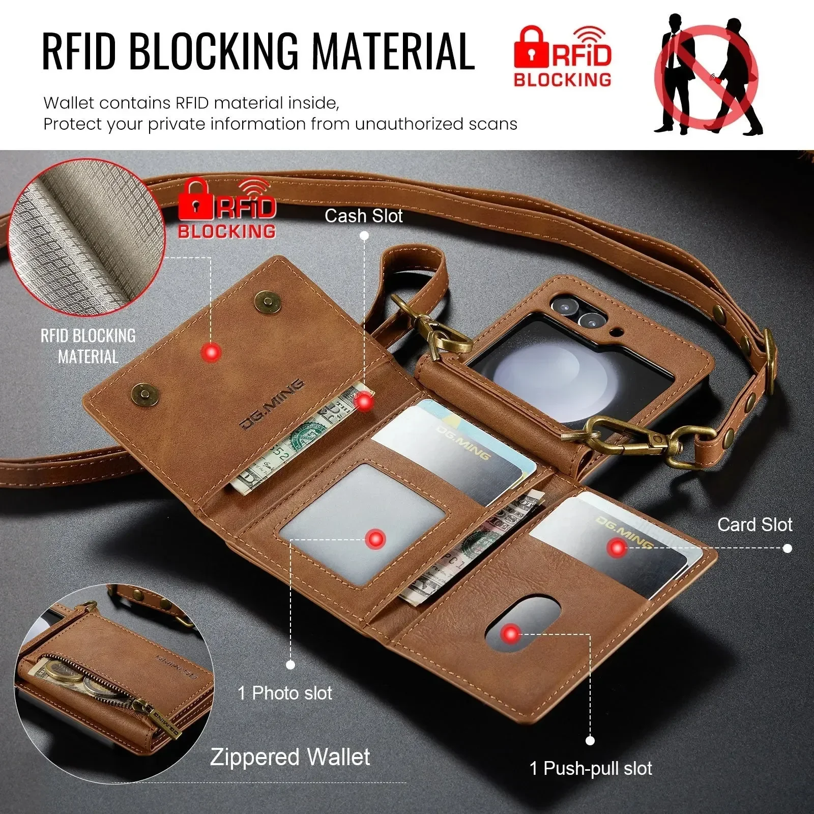 All-in-One Wallet Strap Case (For Samsung Z Fold) - Image 4