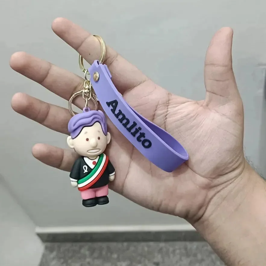 Amlito Mexican President Figurine Keychain