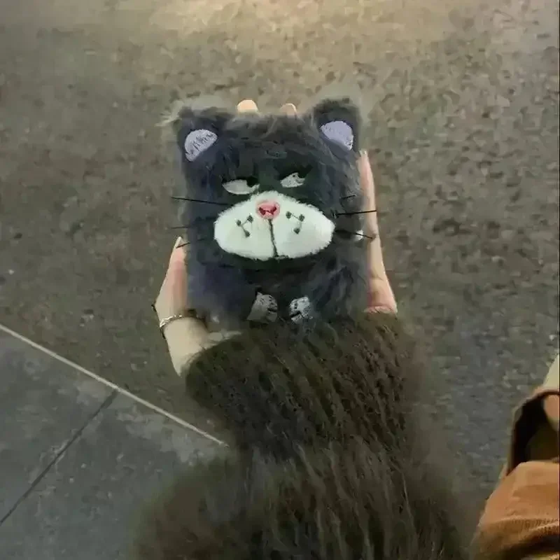 Angry Cat Plush AirPods Case - Image 7