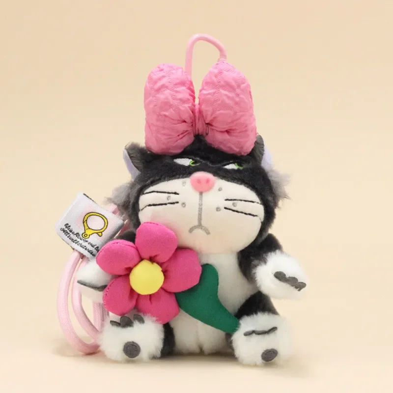 Angry Cat Sweet Sunflower Bow Keychain - Image 9