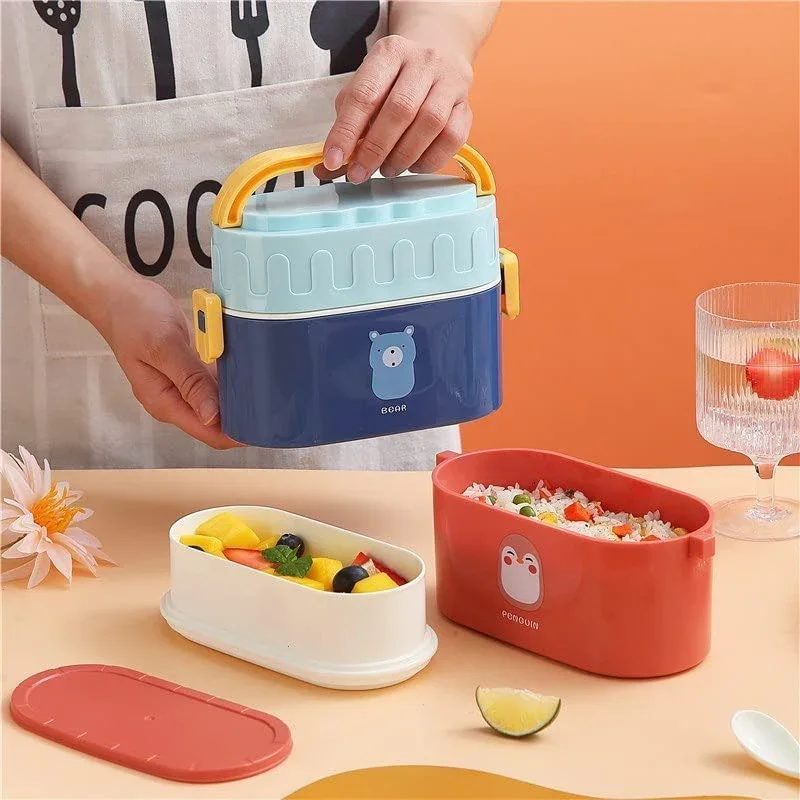 Animal Party Double Tier Lunch Box - Image 3