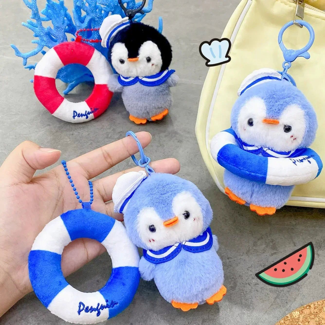 Arctic Sailor Penguin Plush Keychain - Image 2