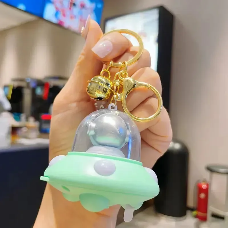 Astronaut Flying Saucer LED Keychain - Image 7