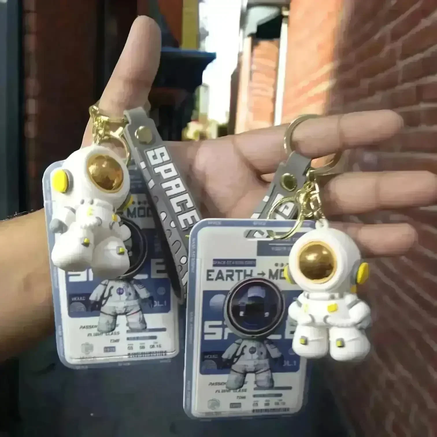 3D Space Astronaut ID Card Keychain - Image 3