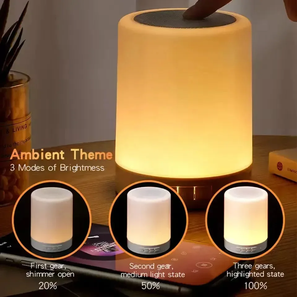 AuraWave Touch Control Bluetooth Speaker Lamp - Image 6