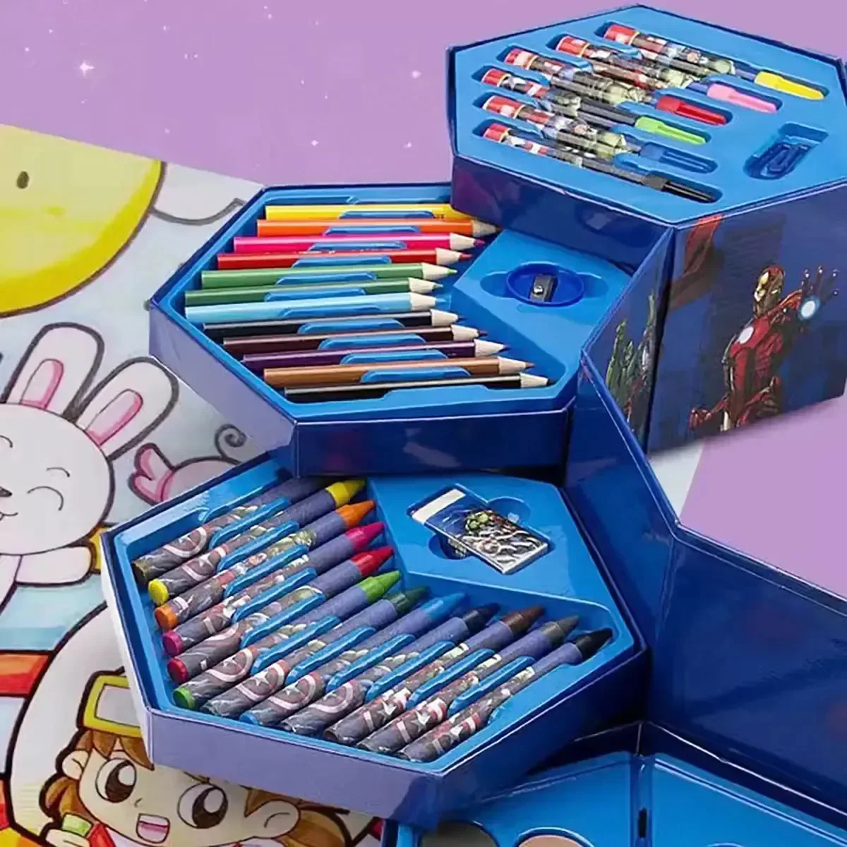 Avengers & Frozen Wonders Art Pencil Set (46 Pcs) - Image 4