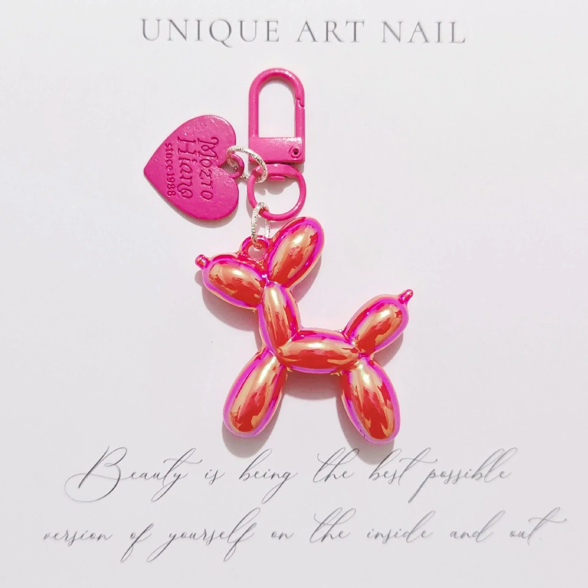 Balloon Heart Punk Dog Keychain - Image 26