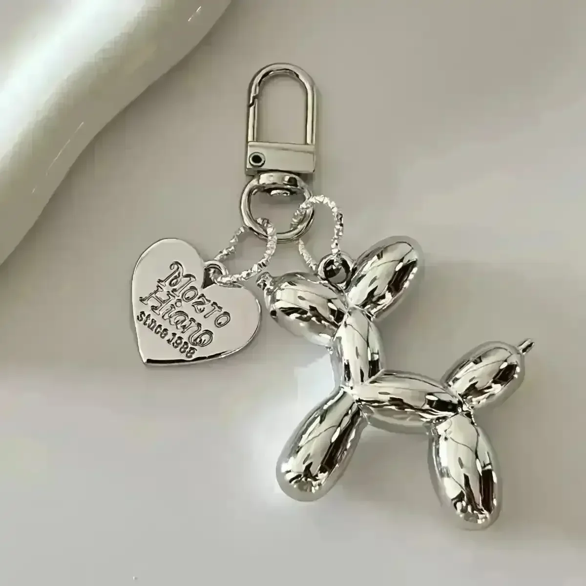 Balloon Heart Punk Dog Keychain - Image 6