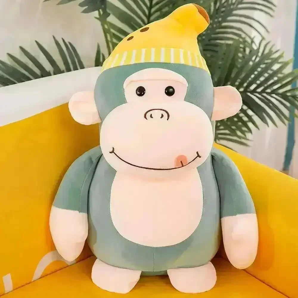 Banana Cap Stuffed Monkey (35 cm) - Image 8