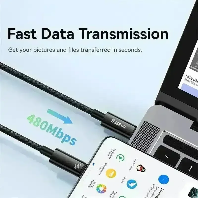 Baseus 240W USB Type-C Data Cable - Image 6