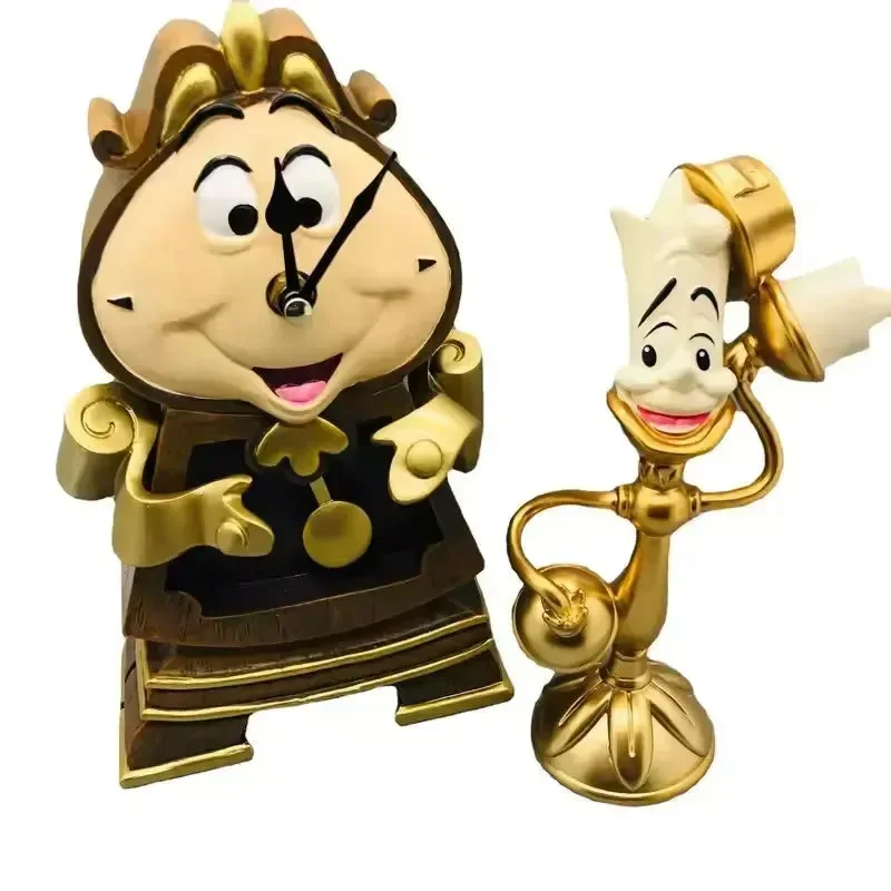 Beauty And The Beast Cogsworth Clock & Lumiere Candle Figurines - Image 3