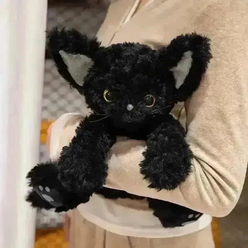 Big-Eared Black Cat Plushie (30 cm) - Image 9
