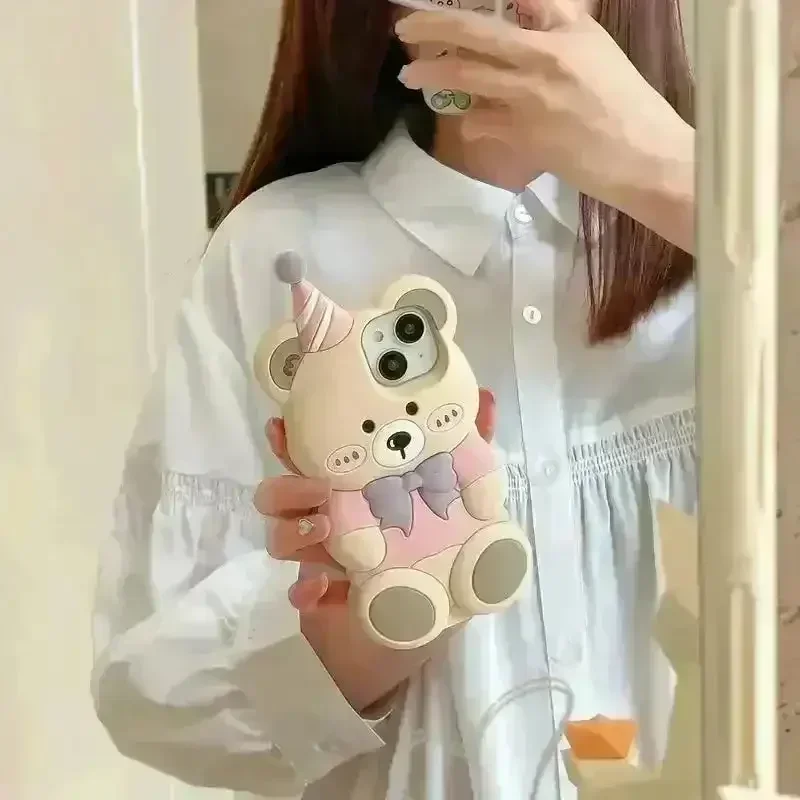Birthday Bear Phone Case (For iPhones) - Image 3