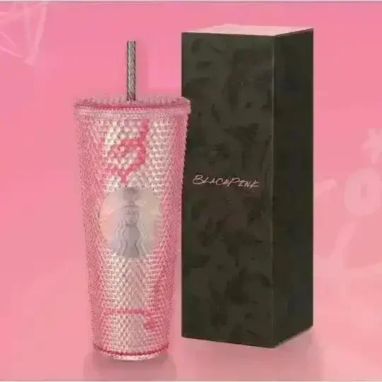 Black-Pink Starbucks Straw Cup (800 ml) - Image 2