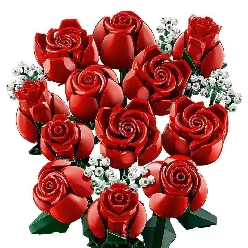 Bouquet of Roses Building Blocks (822 Pcs) - Image 7