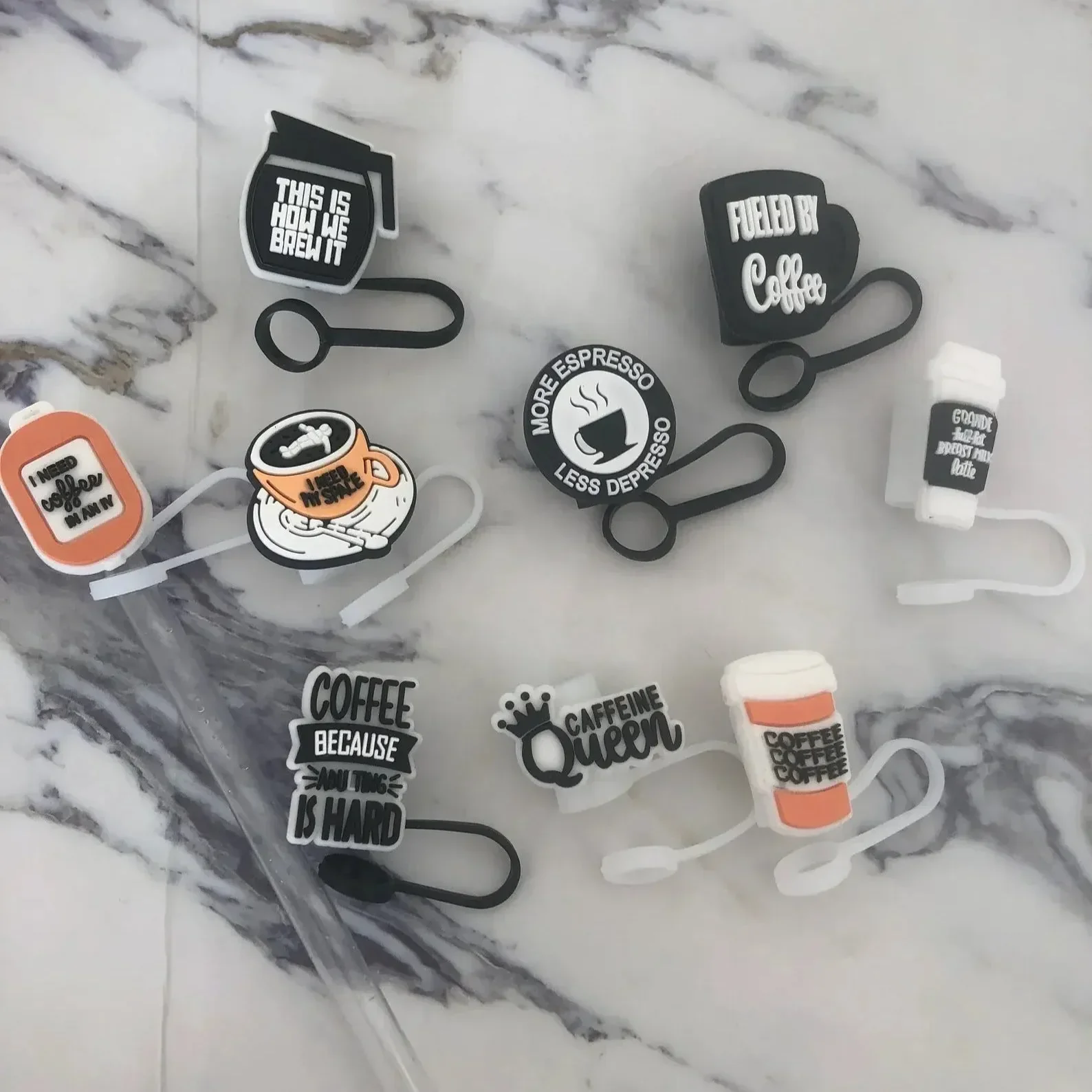 Brewtiful Coffee Themed Straw Toppers For 30 oz/40 oz Tumblers - Image 8